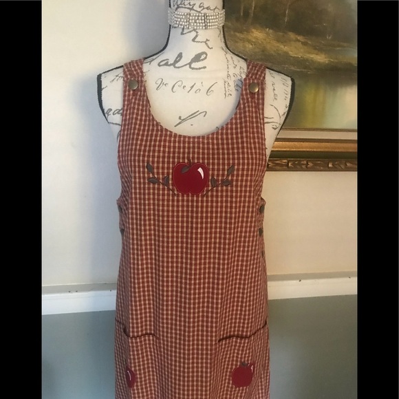 ❤️Women’s Petite Apple Gingham Dress S/P‼️FINAL SALE - Picture 3 of 7
